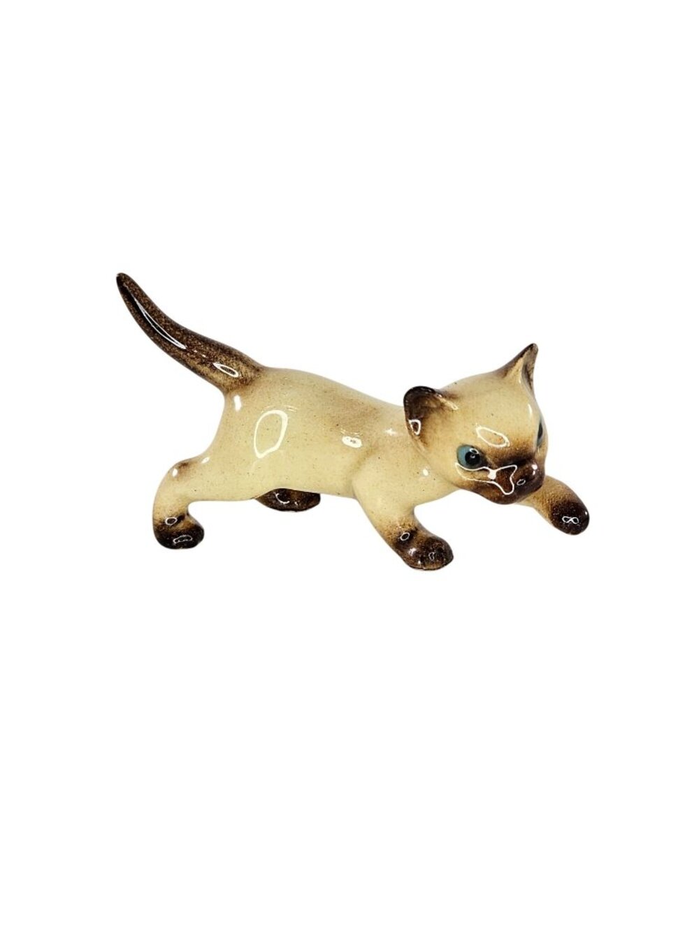 Hagen Renaker Siamese Stalking Papa Cat Walking Miniature Figurine Kitty Kitsch